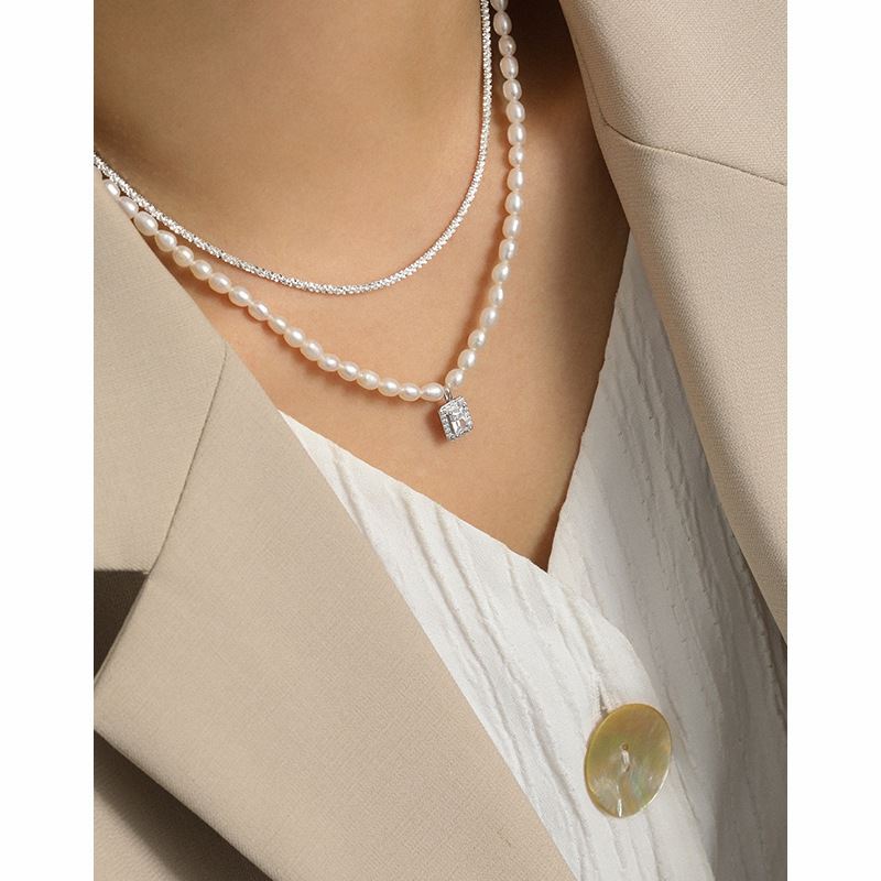 925 Sterling Silver Pearl Necklace